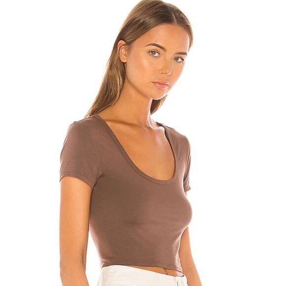 Lovers and Friends Coco Tee in Coco Brown NWT Size Small - Picture 2 of 4